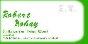 robert mohay business card
