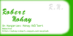 robert mohay business card